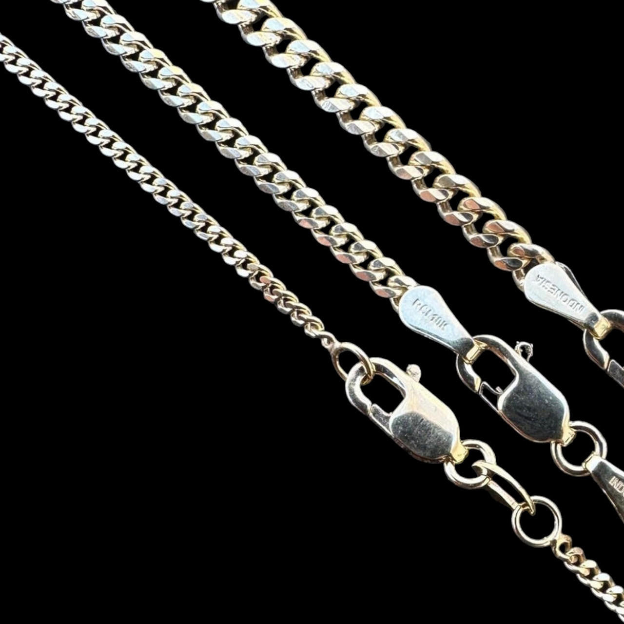 Micro Miami Cuban Link Chain Necklace - 10k Yellow Gold - 16"-24" - 1.5mm-3mm