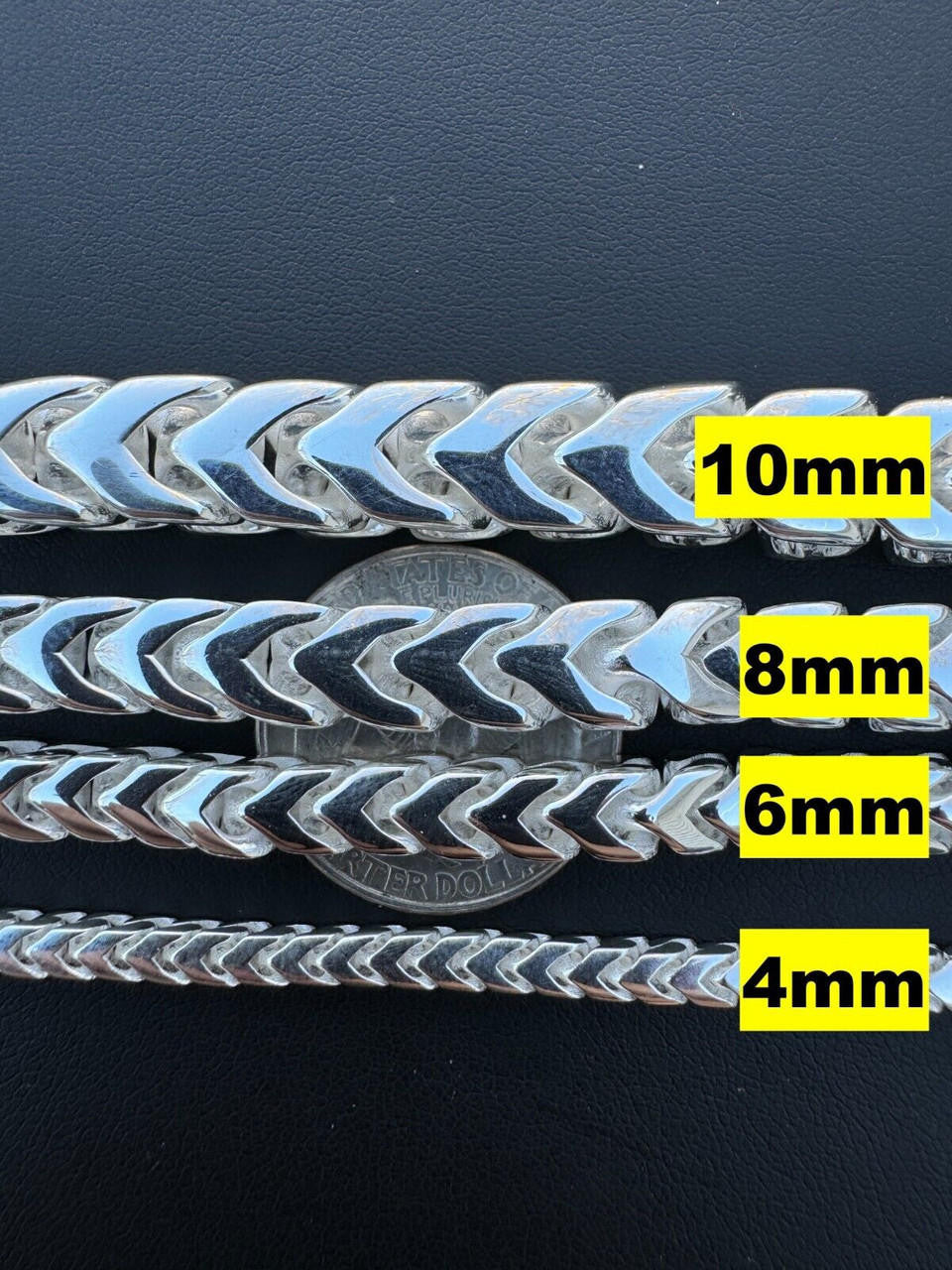 Modern Franco Link Bracelet W. Box Lock - 925 Sterling Silver - 7"-9" - 4mm-10mm