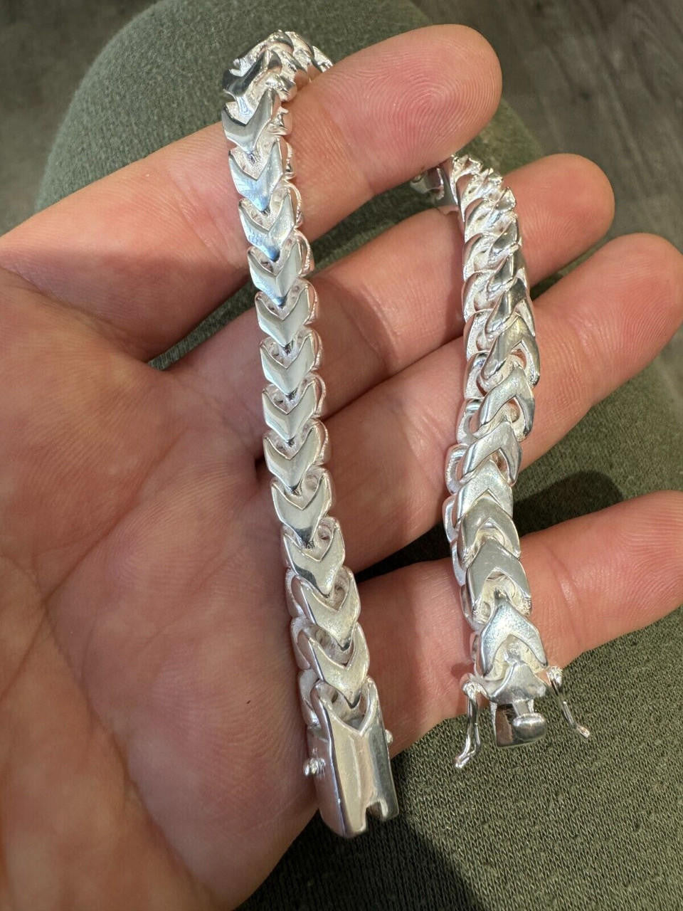 Modern Franco Link Bracelet W. Box Lock - 925 Sterling Silver - 7"-9" - 4mm-10mm
