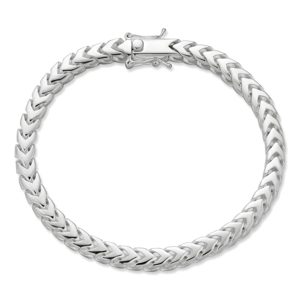 Modern Franco Link Bracelet W. Box Lock - 925 Sterling Silver - 7"-9" - 4mm-10mm