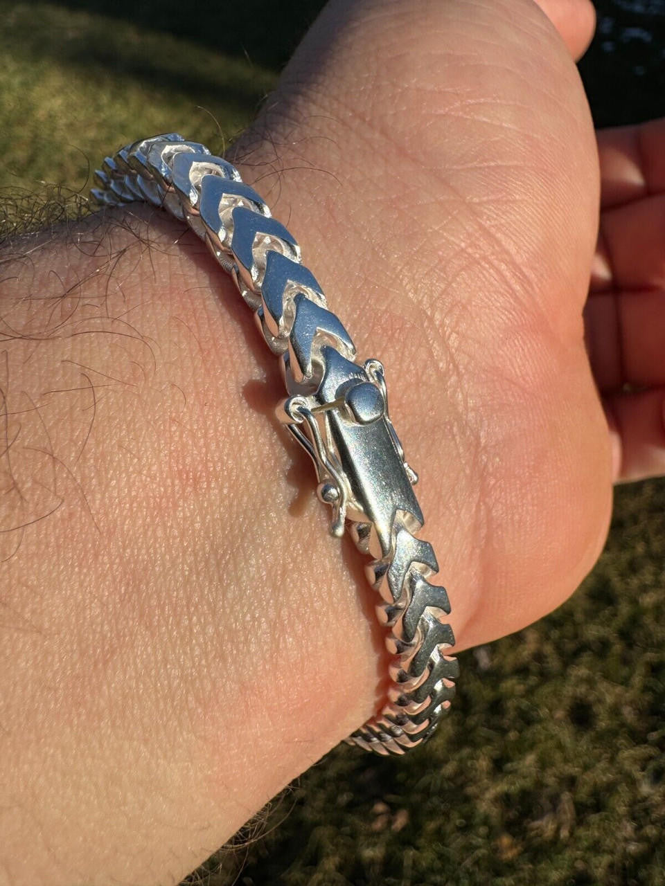 Modern Franco Link Bracelet W. Box Lock - 925 Sterling Silver - 7"-9" - 4mm-10mm