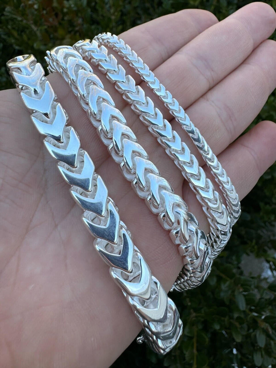 Modern Franco Link Bracelet W. Box Lock - 925 Sterling Silver - 7"-9" - 4mm-10mm