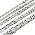Modern Miami Cuban Link Chain Necklace Or Bracelet - 925 Sterling Silver Oxidized Gunmetal Finish - 7"-28" - 6mm-20mm
