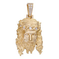 MOISSANITE #1 Bestseller Jesus Piece Pendant - Sandblasted Matte Finish 14k Gold Vermeil 925 Silver - 3 Sizes 1.5"-3"