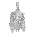 MOISSANITE #1 Bestseller Jesus Piece Pendant - Sandblasted Matte Finish 925 Silver - 3 Sizes 1.5"-3"
