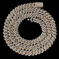 MOISSANITE #1 Bestseller Miami Cuban Link Prong Chain Necklace Iced Out - 14k Yellow Gold - 8mm - 16-30"
