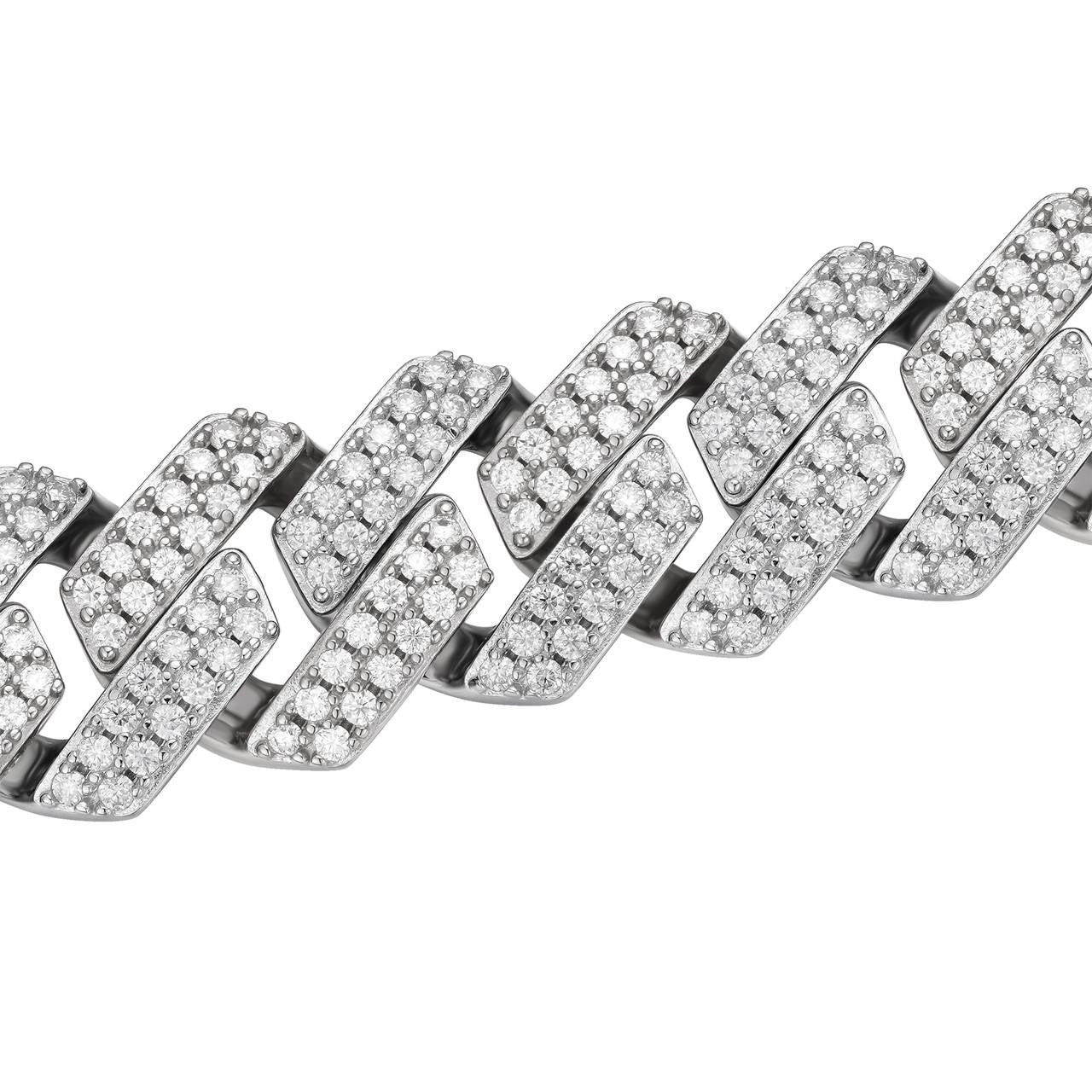 MOISSANITE #1 Bestseller Miami Cuban Link Prong Chain Necklace Iced Out - 925 Silver - 8mm-20mm - 16-30"