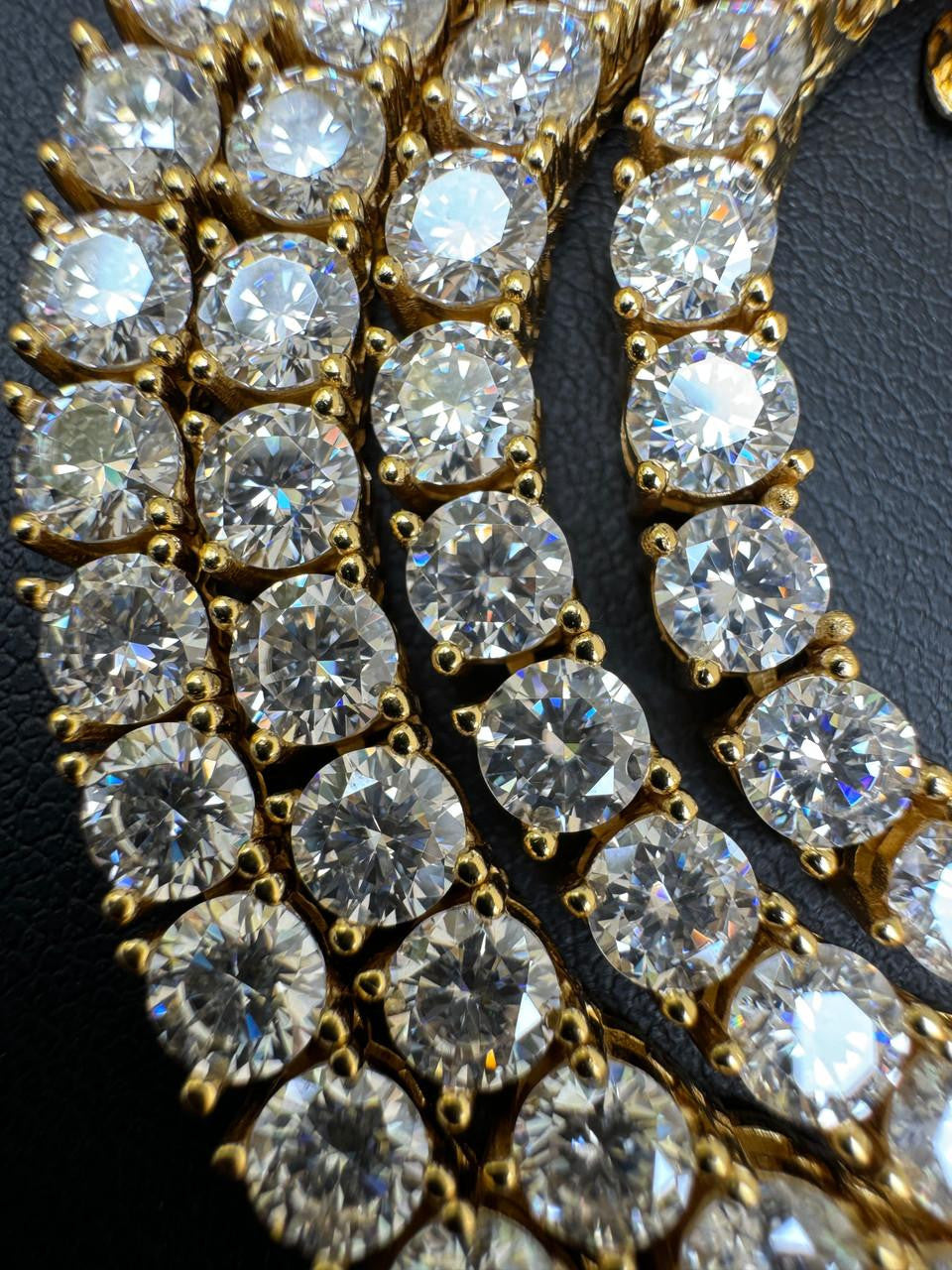 MOISSANITE #1 BESTSELLER Tennis Chain Necklace Iced Out - 14k Gold Vermeil, Rose Gold Vermeil Or 925 Silver - 3mm-7mm - 16"-30"