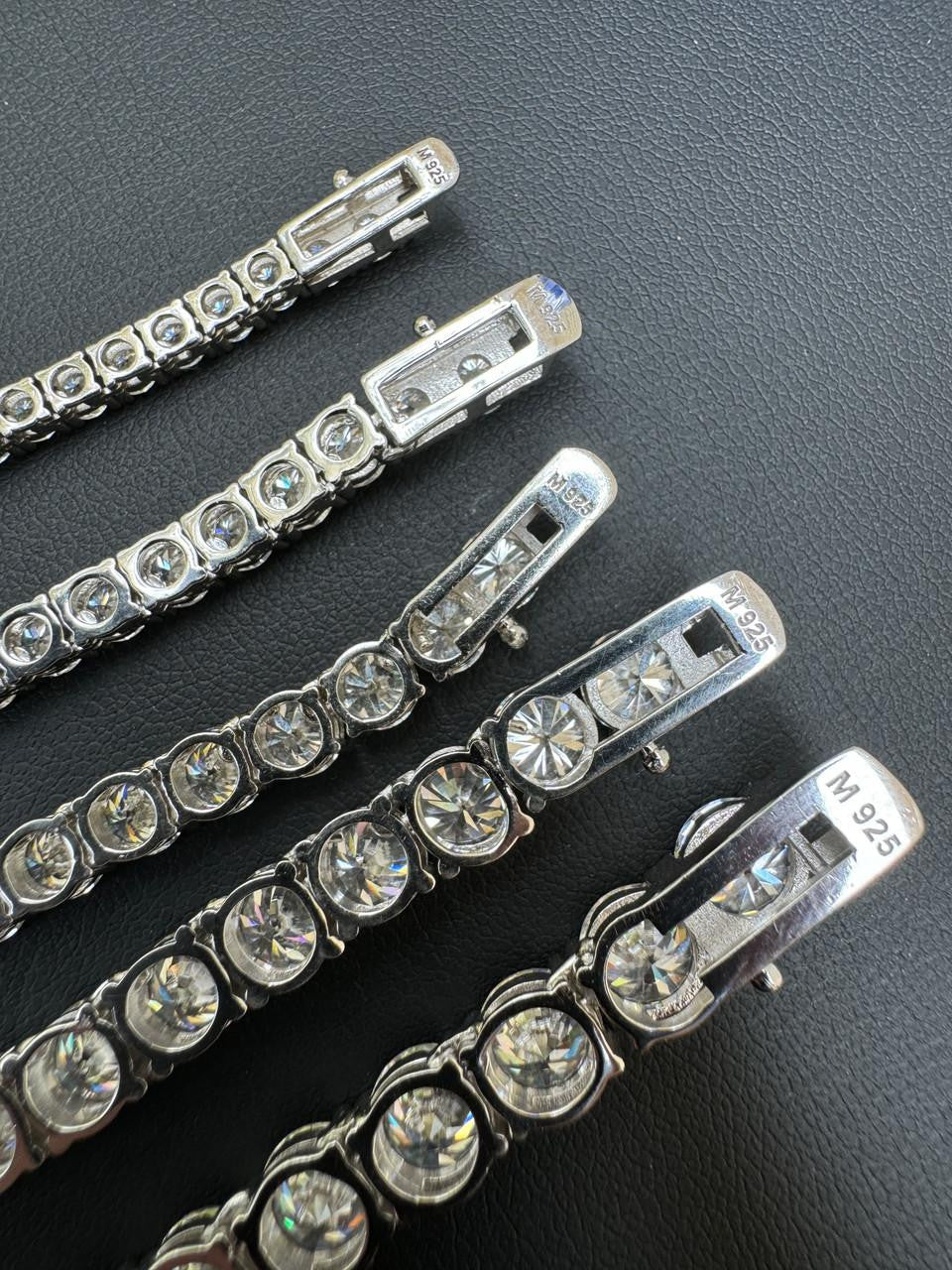MOISSANITE #1 BESTSELLER Tennis Chain Necklace Iced Out - 14k Gold Vermeil, Rose Gold Vermeil Or 925 Silver - 3mm-7mm - 16"-30"
