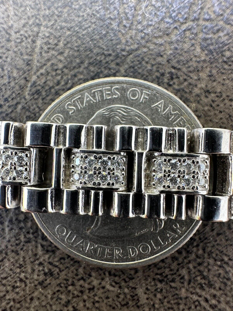 MOISSANITE Everyday Classic Presidential Custom Link Bracelet Iced Out - 925 Silver - 10mm - 7.5"-8.5"