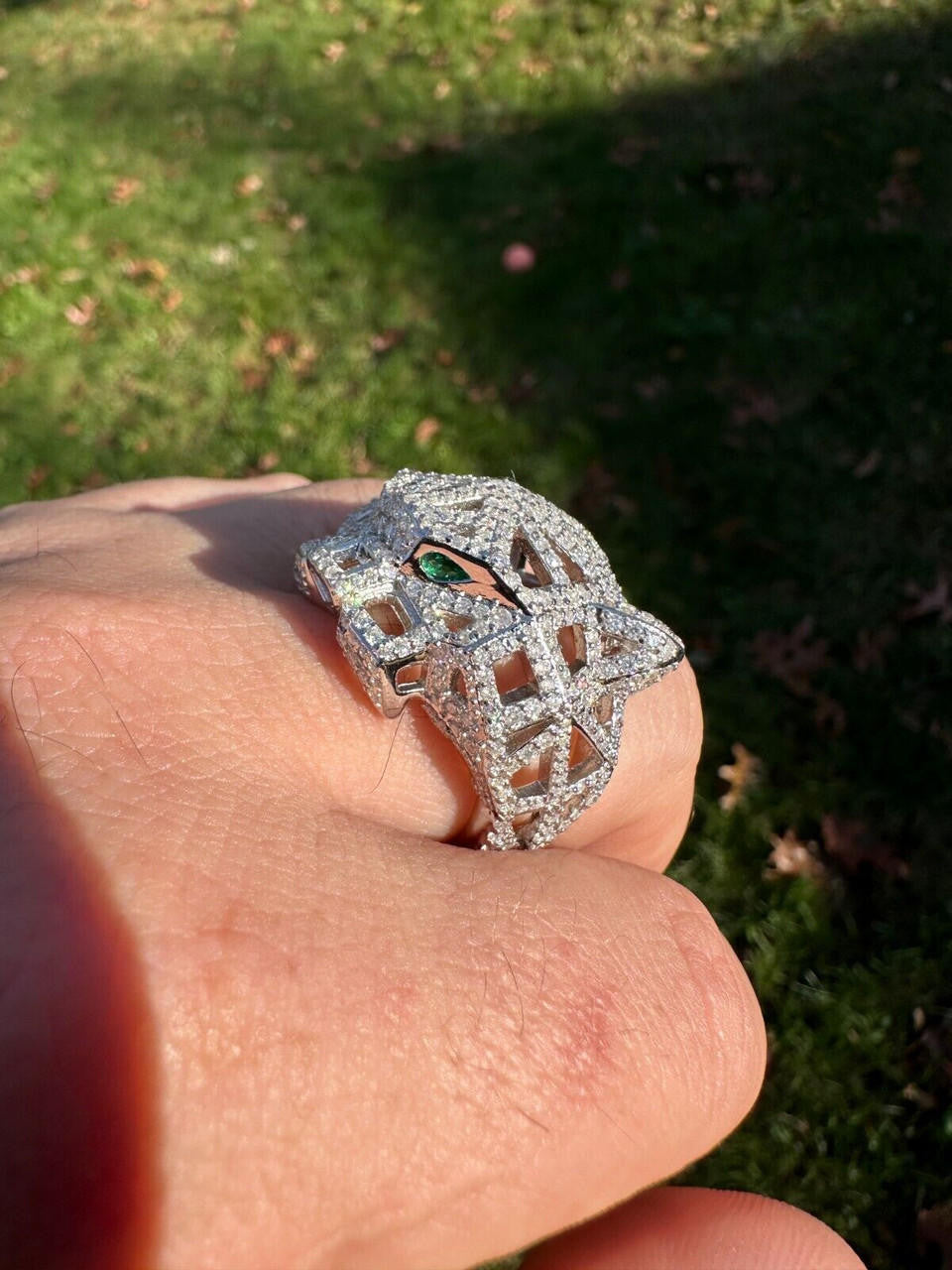 MOISSANITE Panther Fury Ring - 925 Silver