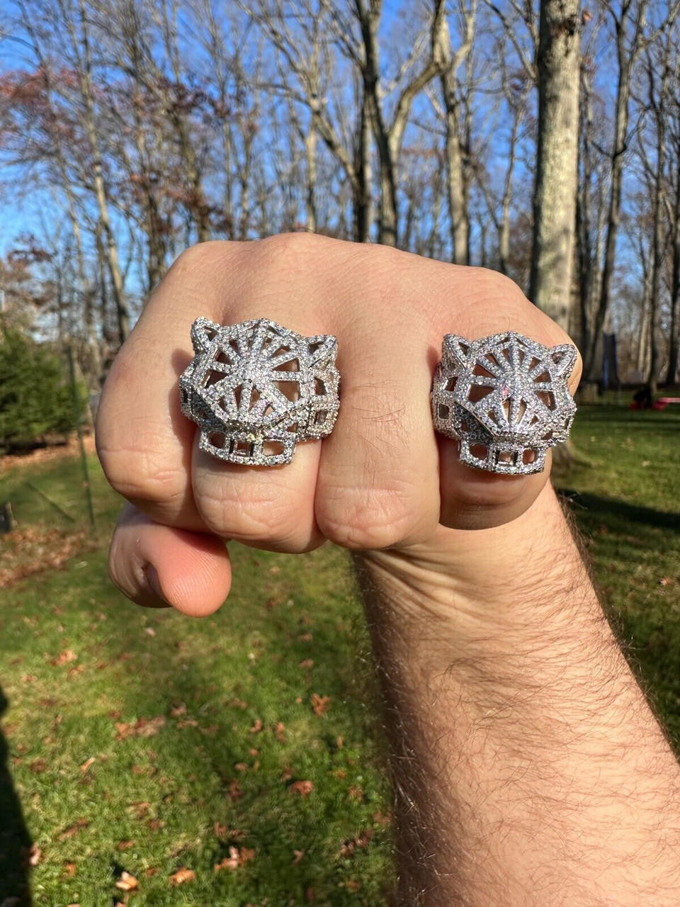 MOISSANITE Panther Fury Ring - 925 Silver