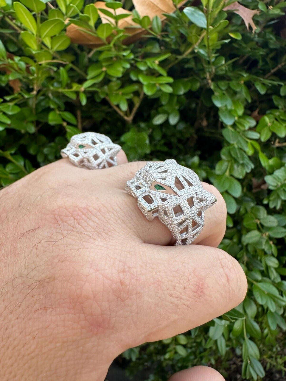 MOISSANITE Panther Fury Ring - 925 Silver