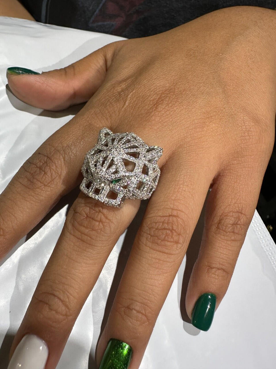 MOISSANITE Panther Fury Ring - 925 Silver