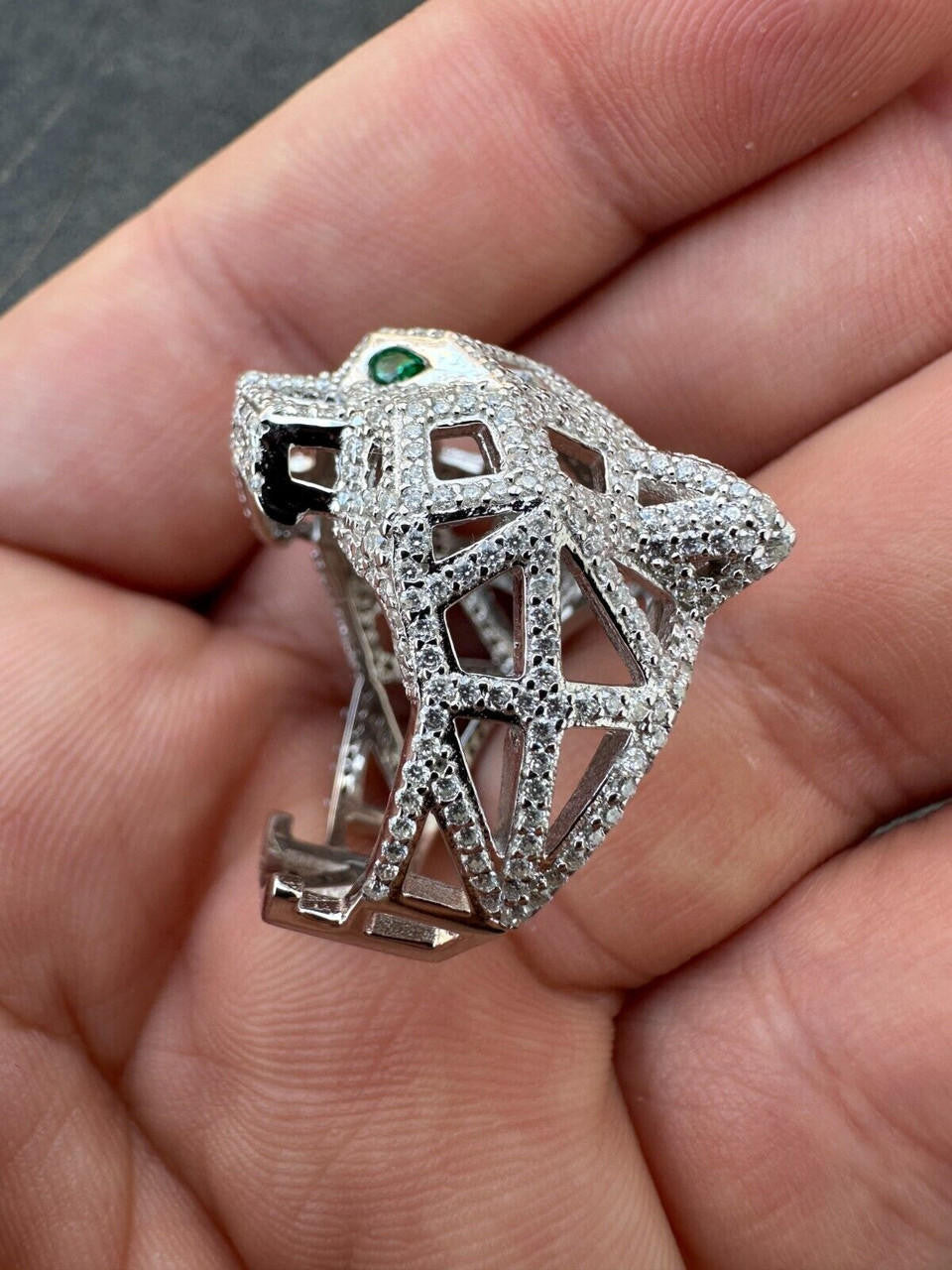 MOISSANITE Panther Fury Ring - 925 Silver