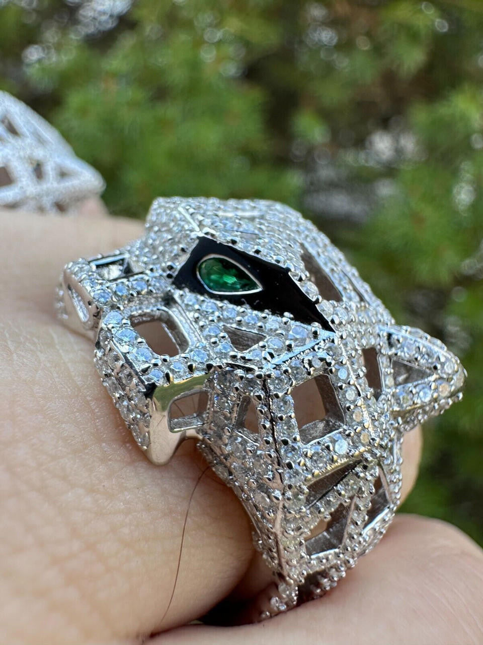 MOISSANITE Panther Fury Ring - 925 Silver