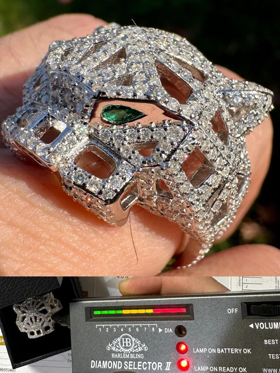 MOISSANITE Panther Fury Ring - 925 Silver
