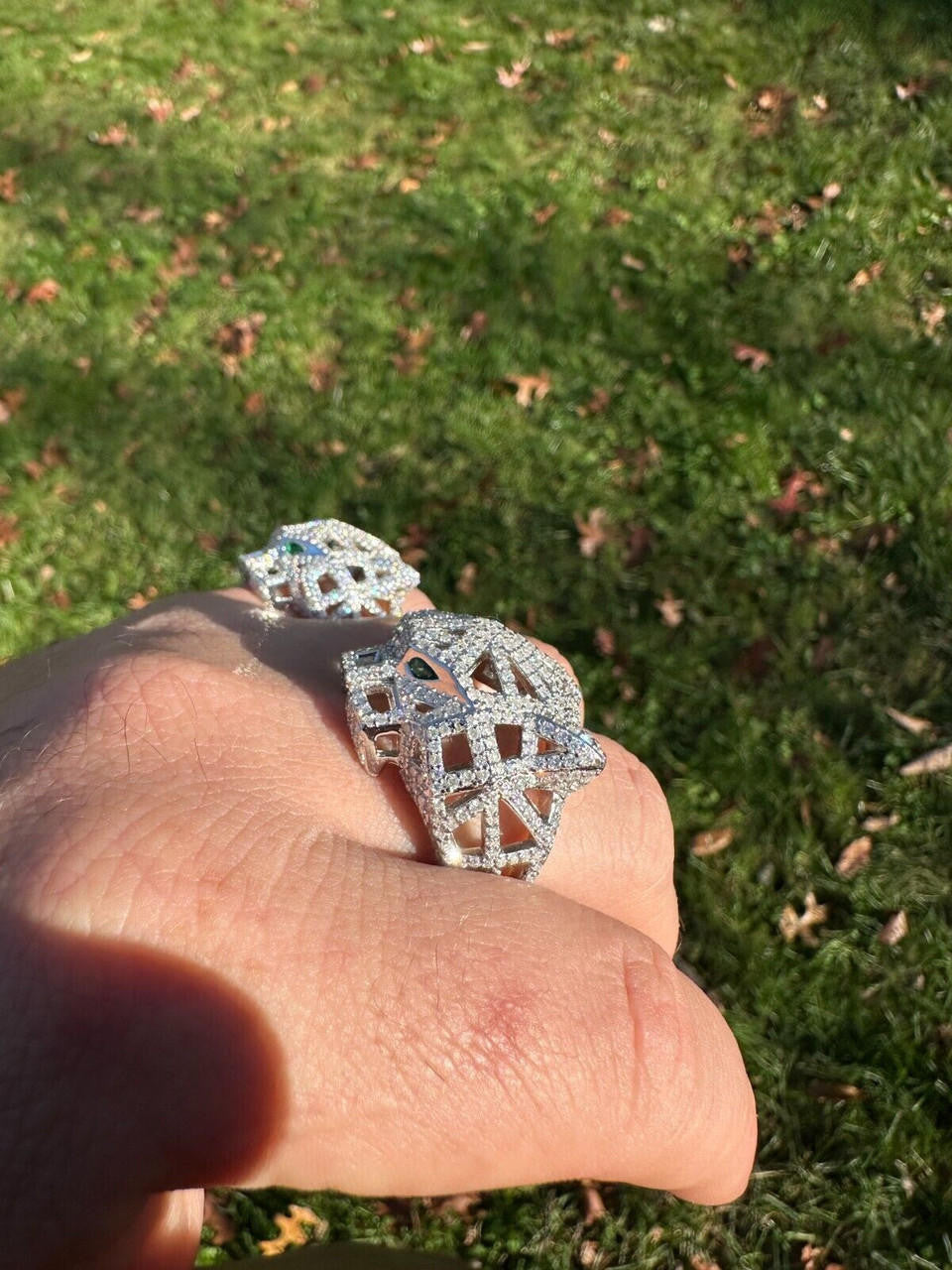 MOISSANITE Panther Fury Ring - 925 Silver