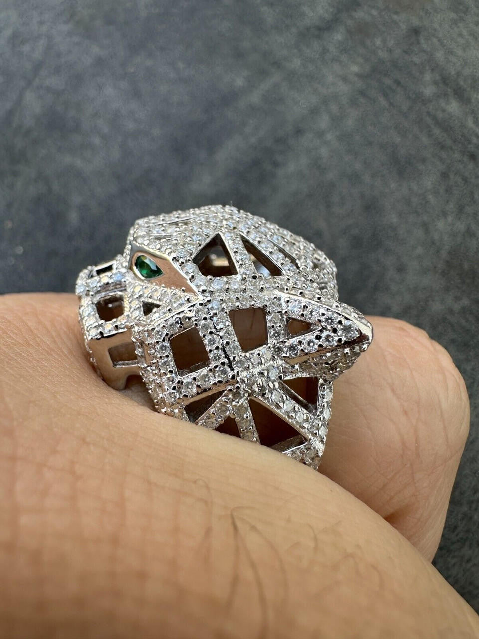 MOISSANITE Panther Fury Ring - 925 Silver