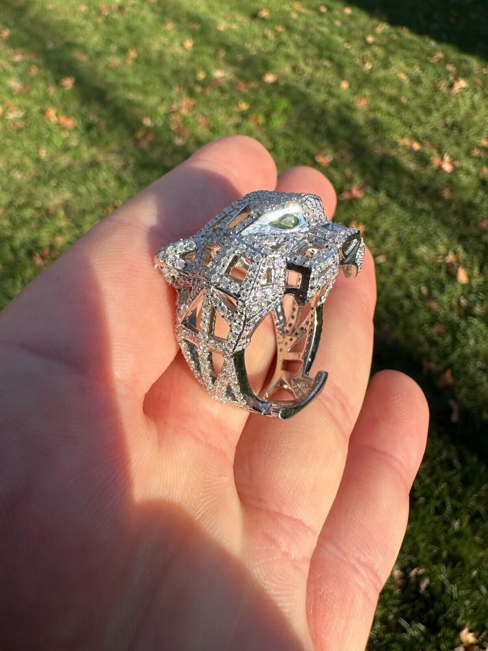 MOISSANITE Panther Fury Ring - 925 Silver