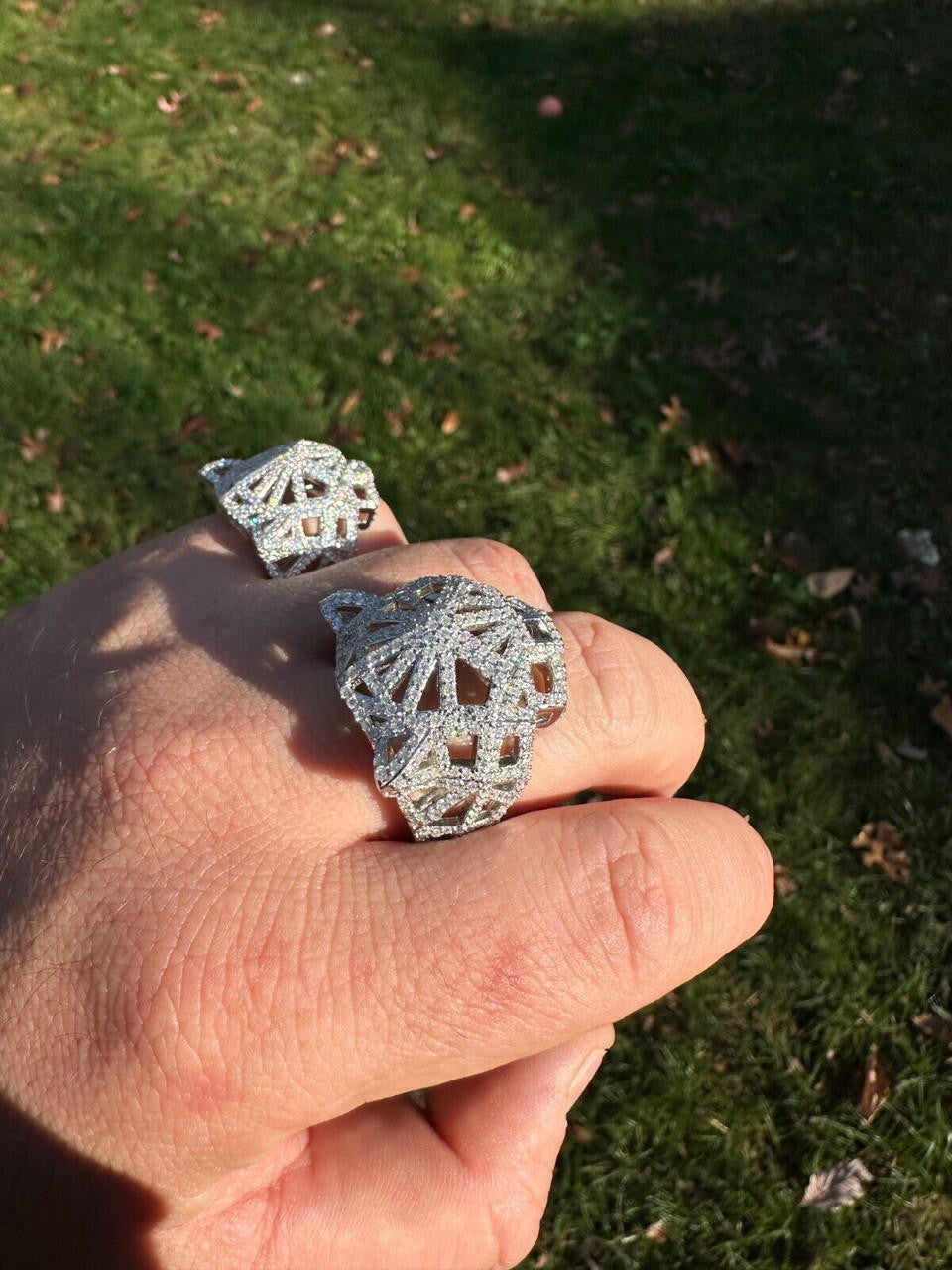 MOISSANITE Panther Fury Ring - 925 Silver