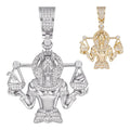 MOISSANITE Anubis Egyptian Pharoah Pendant - 14k Gold Vermeil Or 925 Silver - Medium 2"