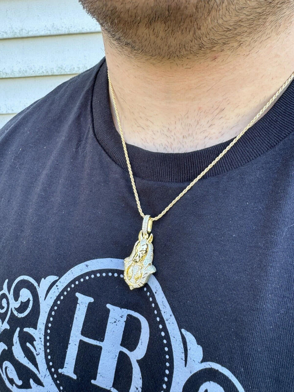 MOISSANITE Anubis Pendant Egyptian Pendant - 14k Gold Vermeil Or 925 Silver - Medium 2"