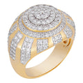 MOISSANITE Arabian Royal Crown Iced Out Ring - 14k Gold Vermeil 925 Silver