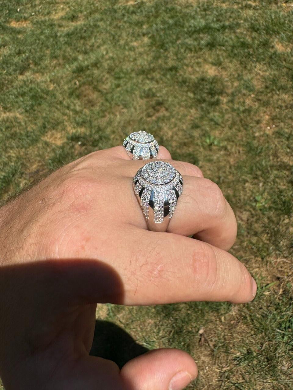 MOISSANITE Arabian Royal Crown Iced Out Ring - 925 Silver