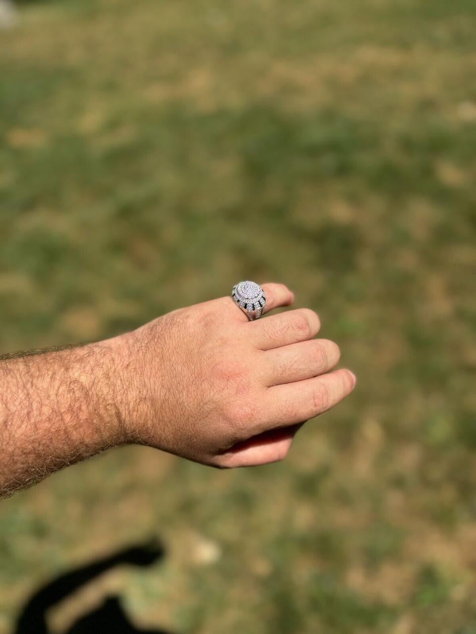 MOISSANITE Arabian Royal Crown Iced Out Ring - 925 Silver