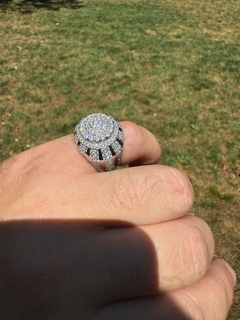 MOISSANITE Arabian Royal Crown Iced Out Ring - 925 Silver