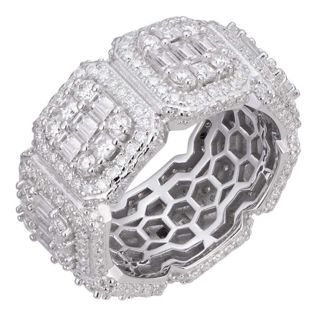 MOISSANITE Baguette Big Boy Eternity Band Ring - 925 Silver