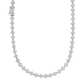 MOISSANITE Baguette Clover Chain Necklace Iced Out - 925 Silver - 8mm - 14"-24"