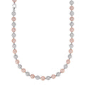 MOISSANITE Bead Ball Dogtag Necklace Chain - Rose Gold Vermeil & 925 Silver - 4mm-10mm - 16"-30"