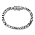 MOISSANITE CLASP Franco Bracelet - Stainless Steel W. 925 Silver Clasp - 7.5"-8.5" - 4mm-6mm