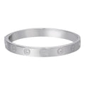 MOISSANITE Classic Love Bangle Bracelet - 925 Silver - 5.5"-8"