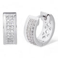MOISSANITE Classic Small Huggie Iced Out Hoops - 925 Silver - 12mm