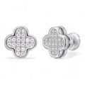 MOISSANITE Clover Fashionista Iced Out Earrings - 925 Silver - 10mm