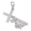 MOISSANITE Cross Of Redemption Pendant - 925 Silver - 3 Sizes 1"-3"