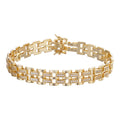 MOISSANITE Custom Presidential Link Bracelet Iced Out - 14k Gold Vermeil 925 Silver - 10.5mm - 7"-8.5"