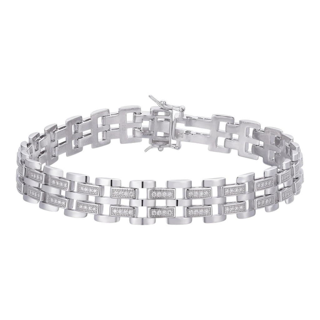 MOISSANITE Custom Presidential Link Bracelet Iced Out - 925 Silver - 10.5mm - 7"-8.5"