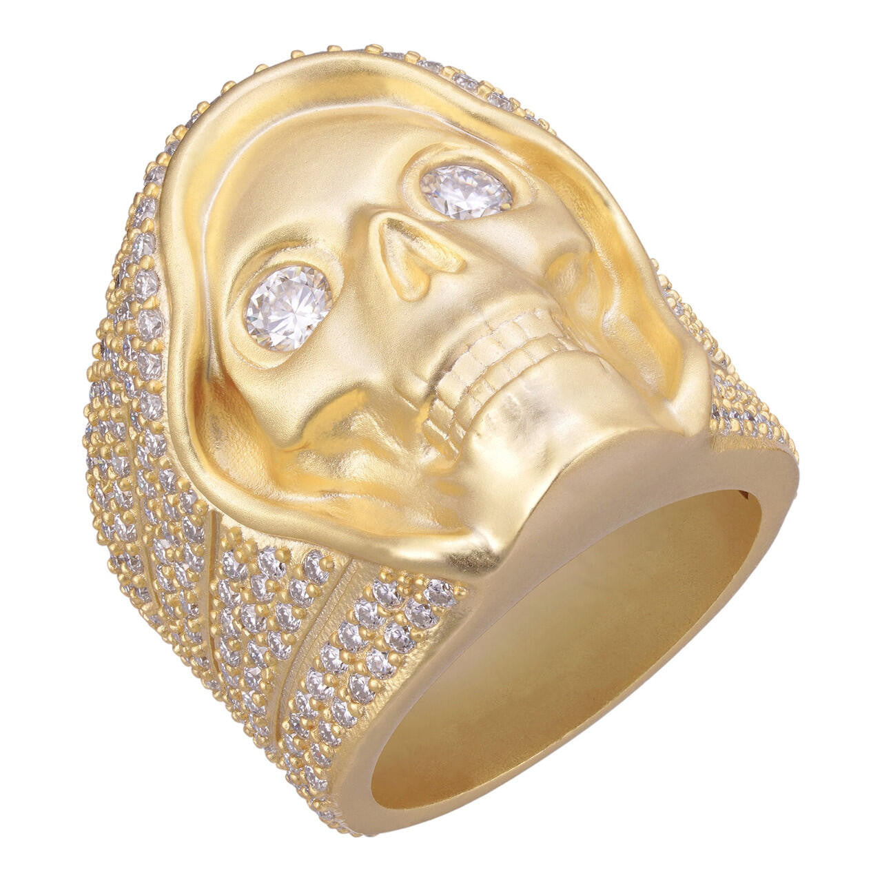 MOISSANITE Dead Rider Ring - 14k Gold Vermeil 925 Silver