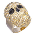 MOISSANITE Death Nugget Ring - 14k Gold Vermeil 925 Silver