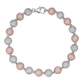 MOISSANITE Bead Ball Dogtag Necklace Chain - Rose Gold Vermeil & 925 Silver - 4mm-10mm - 7.5"-8.5"