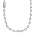 MOISSANITE Double C Custom Link Chain Necklace Iced Out - 925 Silver - 10mm - 16"-28"