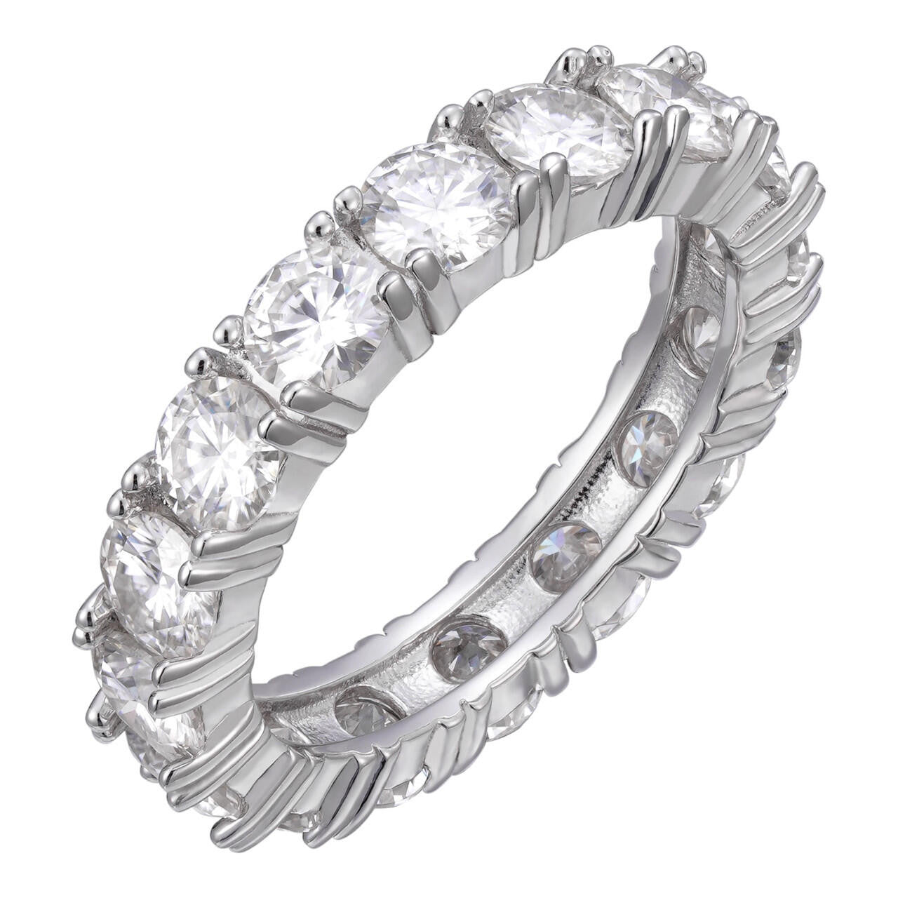 MOISSANITE Eternity Band Wedding Ring #1 BESTSELLER - 925 Silver - 2mm-5mm