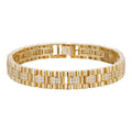 MOISSANITE Everyday Classic Presidential Custom Link Bracelet Iced Out - 14k Gold Vermeil 925 Silver - 10mm - 7.5"-8.5"