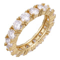 MOISSANITE Eternity Band Wedding Ring #1 BESTSELLER - 14k Gold Vermeil 925 Silver - 2mm-5mm