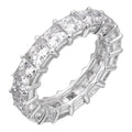 MOISSANITE Full Eternity Princess Cut (Square) Band Wedding Ring - 925 Silver - 2mm-5mm