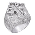 MOISSANITE Gothic Tupac Cross Baguette Iced Out Ring - 925 Silver